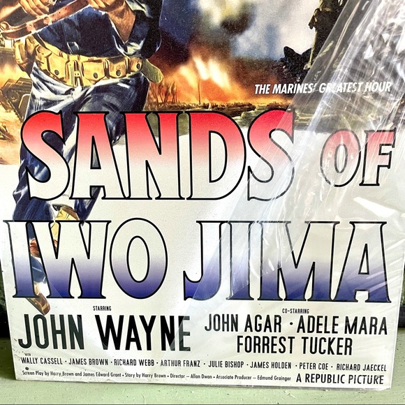 NEW John Wayne Sands Of Iwo Jima Metal Sign - Picture 3 of 3